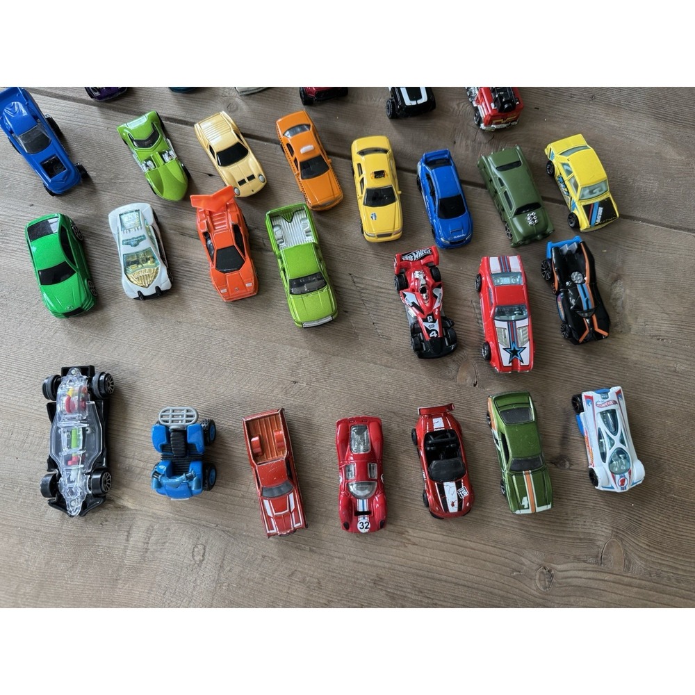 Hot Wheels Diecast Car Lot of 28 Mixed Trucks Cars Bulk Kids Toy Bundle 1:64